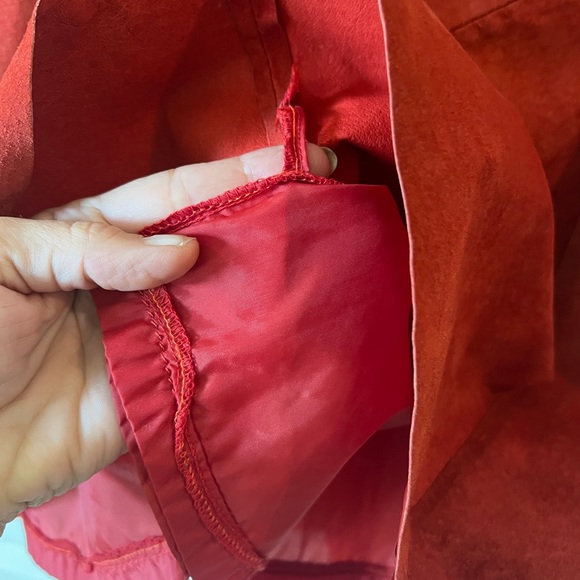 Vintage Suede orange rust colored suede leather skirt by Neiman Marcus - Picture 6 of 9